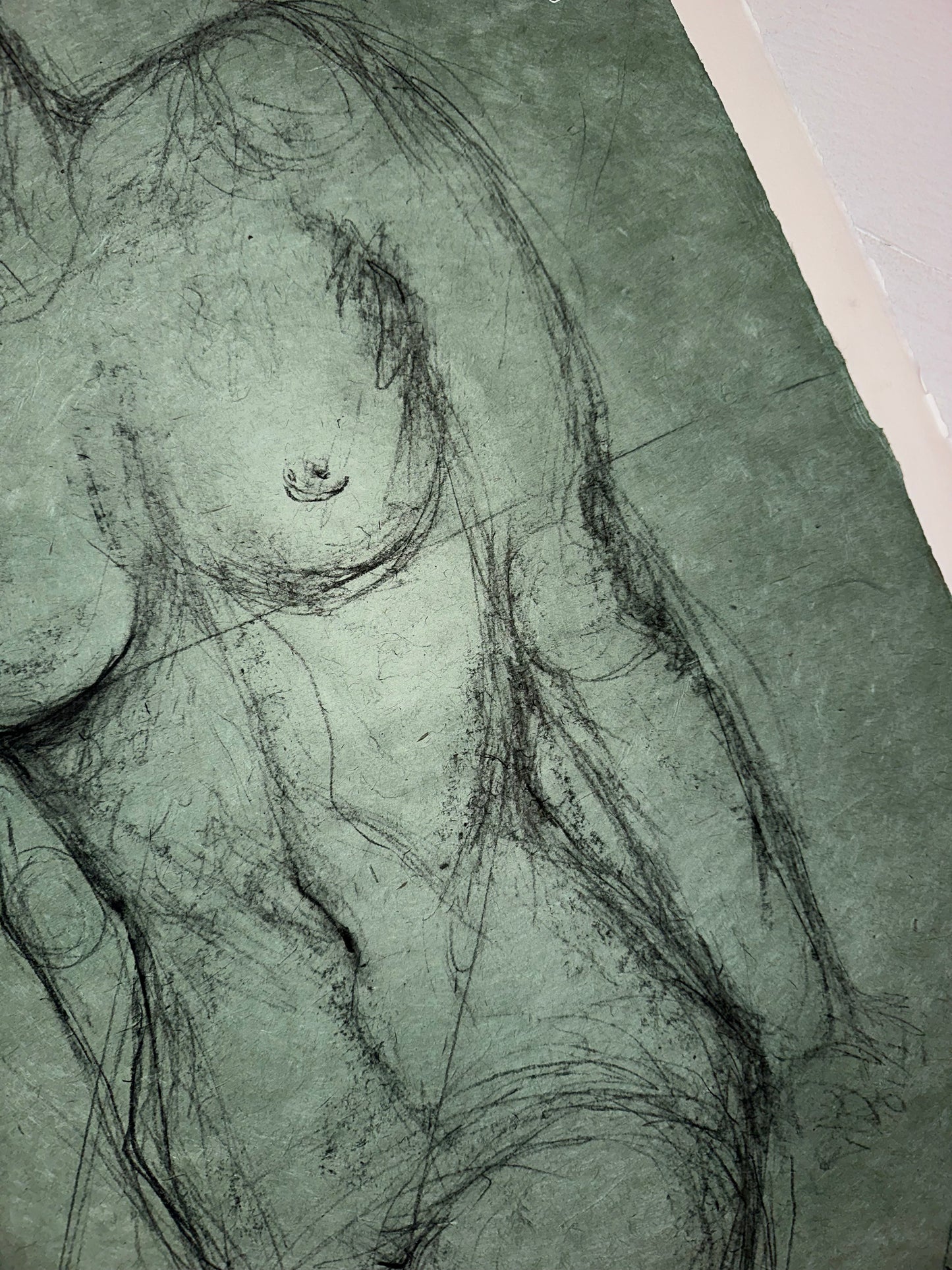 Aegean Teal Woman - Charcoal Sketch